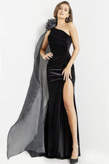 One Shoulder Sheath Dress By Jovani -08116