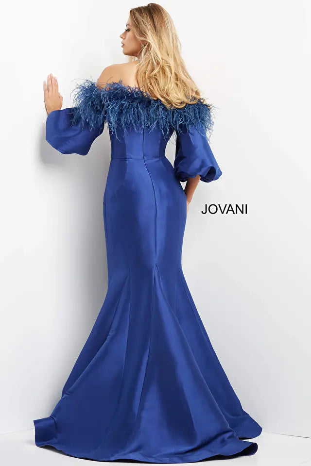 Jovani -08356 Off Shoulder Mermaid Evening Dress