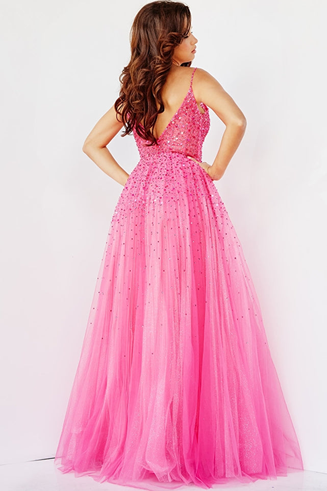 Spaghetti Straps Embellished Prom Ballgown By Jovani -08408