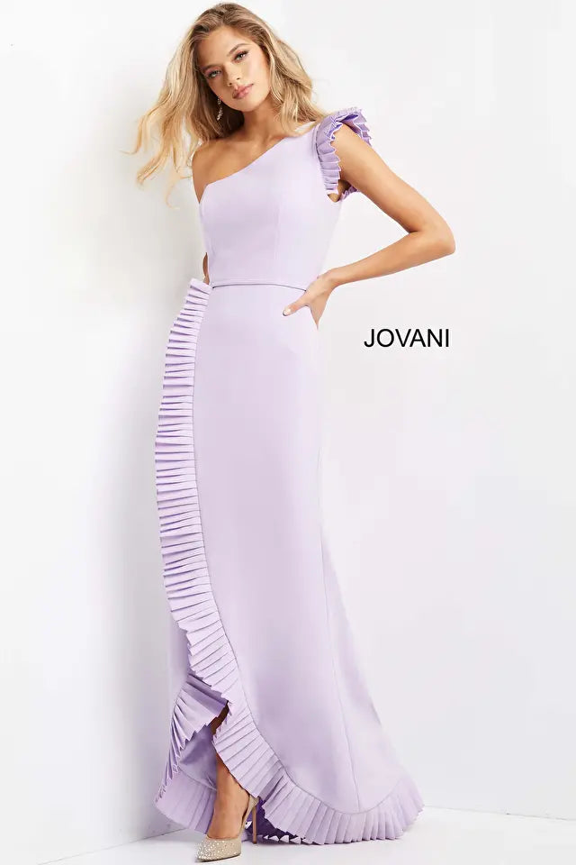 Jovani -08527 Asymmetrical Sheath Evening Dress