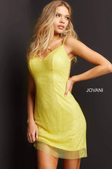 Embellished Backless Short Dress By Jovani -08530