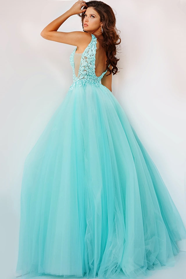 Embroidered Bodice Ballgown By Jovani -08572