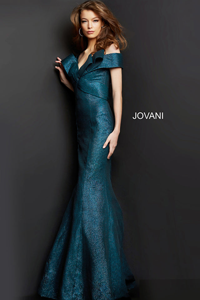 Off The Shoulder Mermaid Gown By Jovani -08654