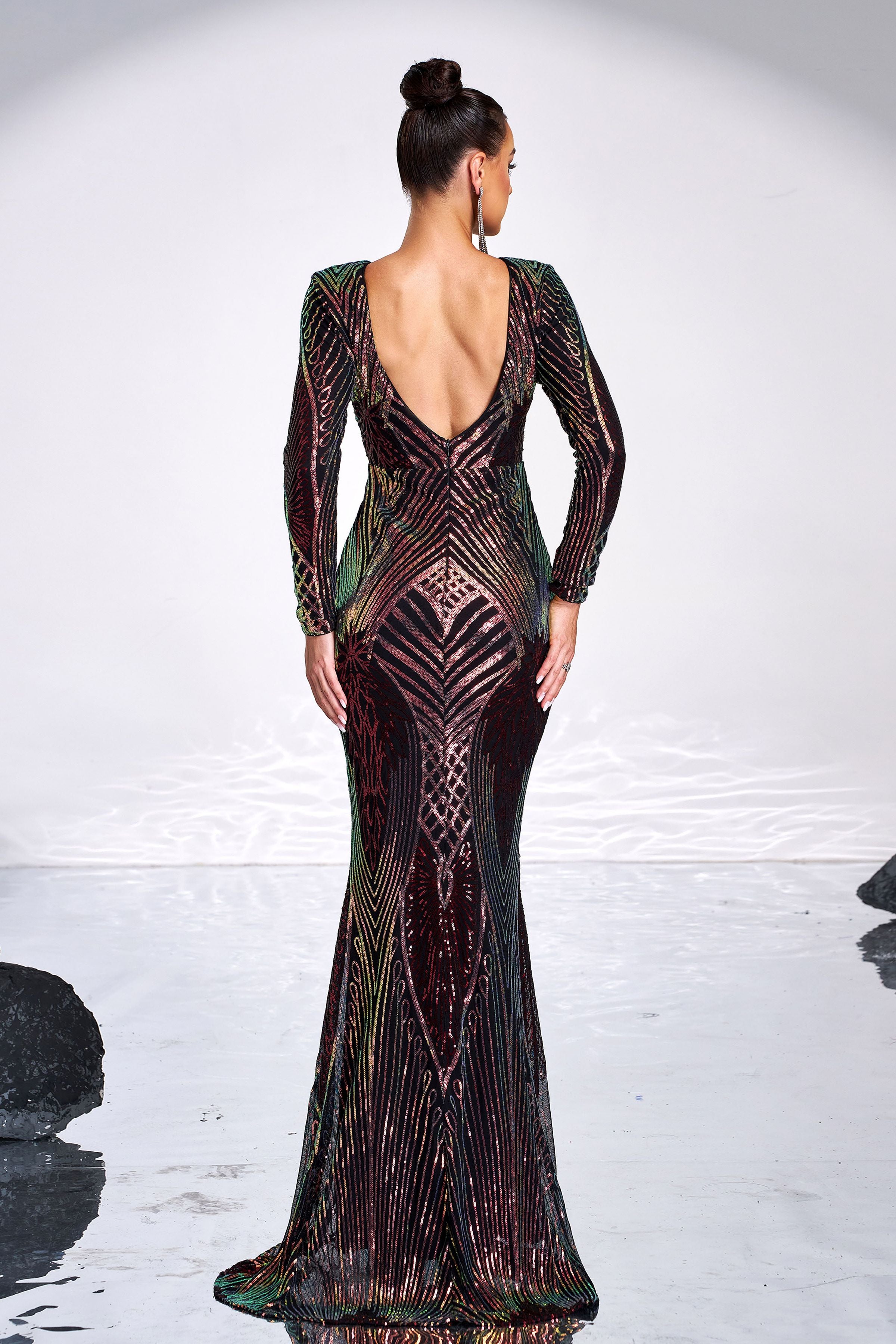 Azina -FT19747 Mermaid Hem Sequin Formal Dress