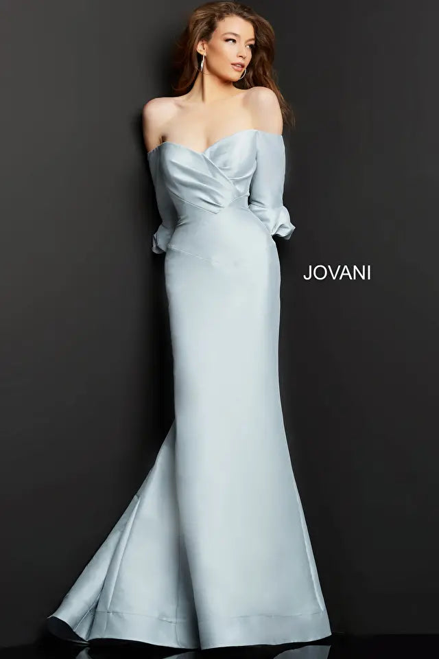 Jovani -09420 Off Shoulder Mermaid Evening Dress