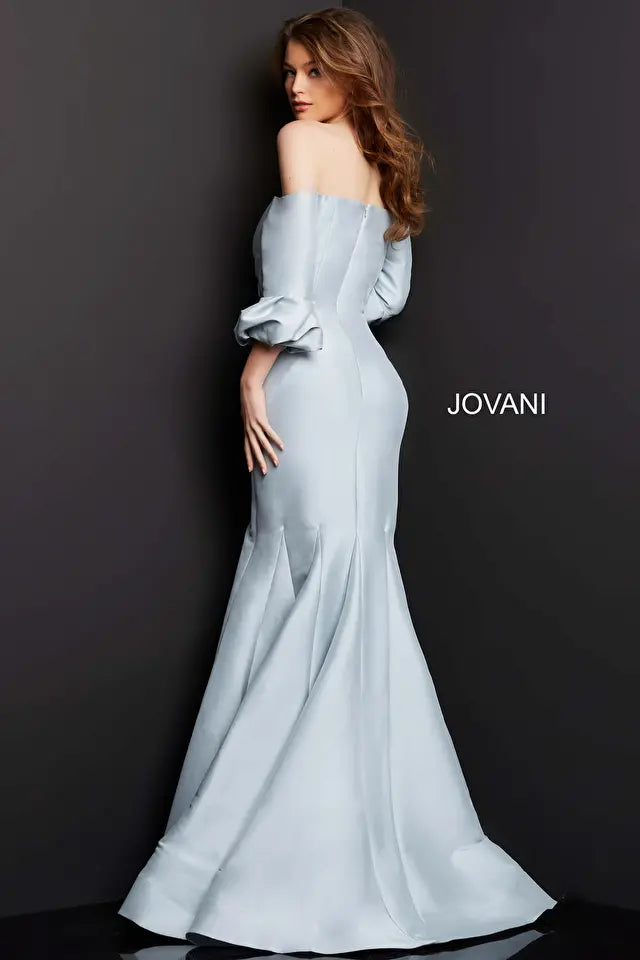 Jovani -09420 Off Shoulder Mermaid Evening Dress