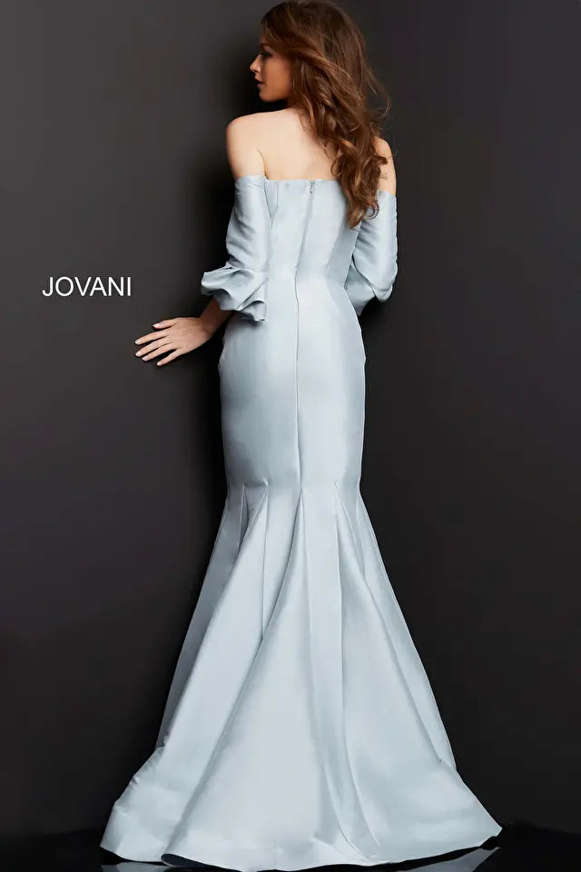 Jovani -09420 Off Shoulder Mermaid Evening Dress