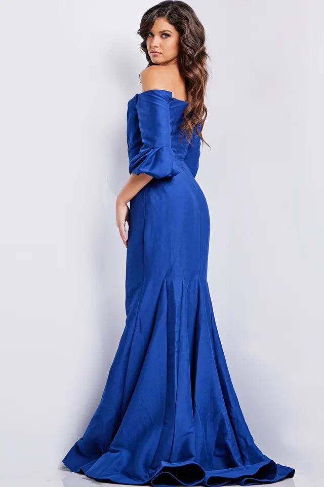 Jovani -09420 Off Shoulder Mermaid Evening Dress