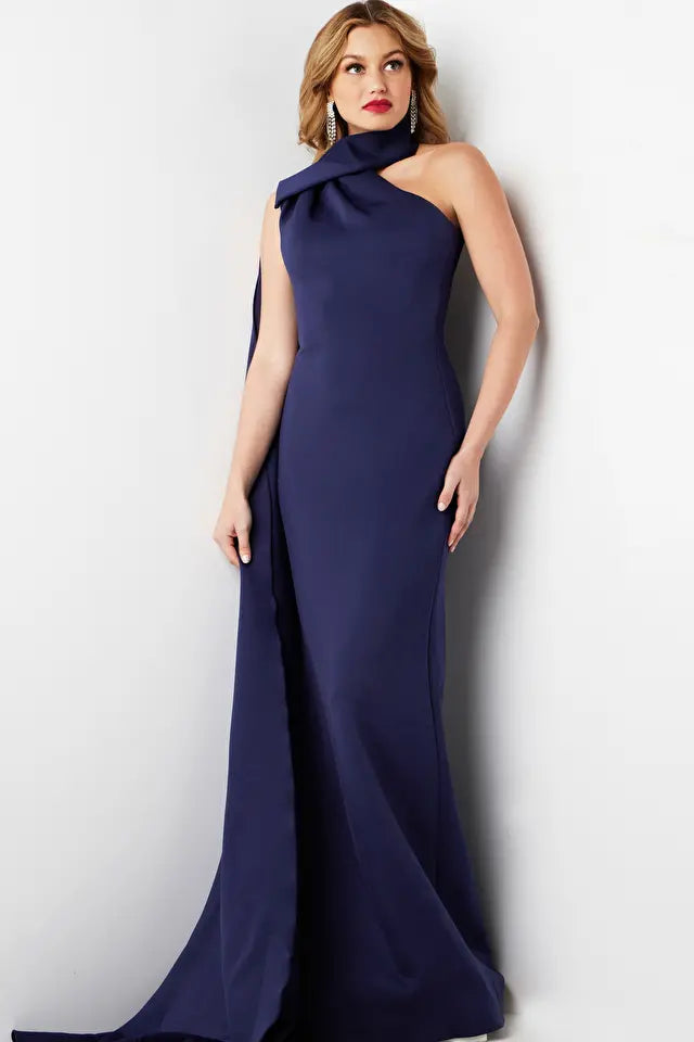 Jovani -09709 High Neck Sheath Evening Dress