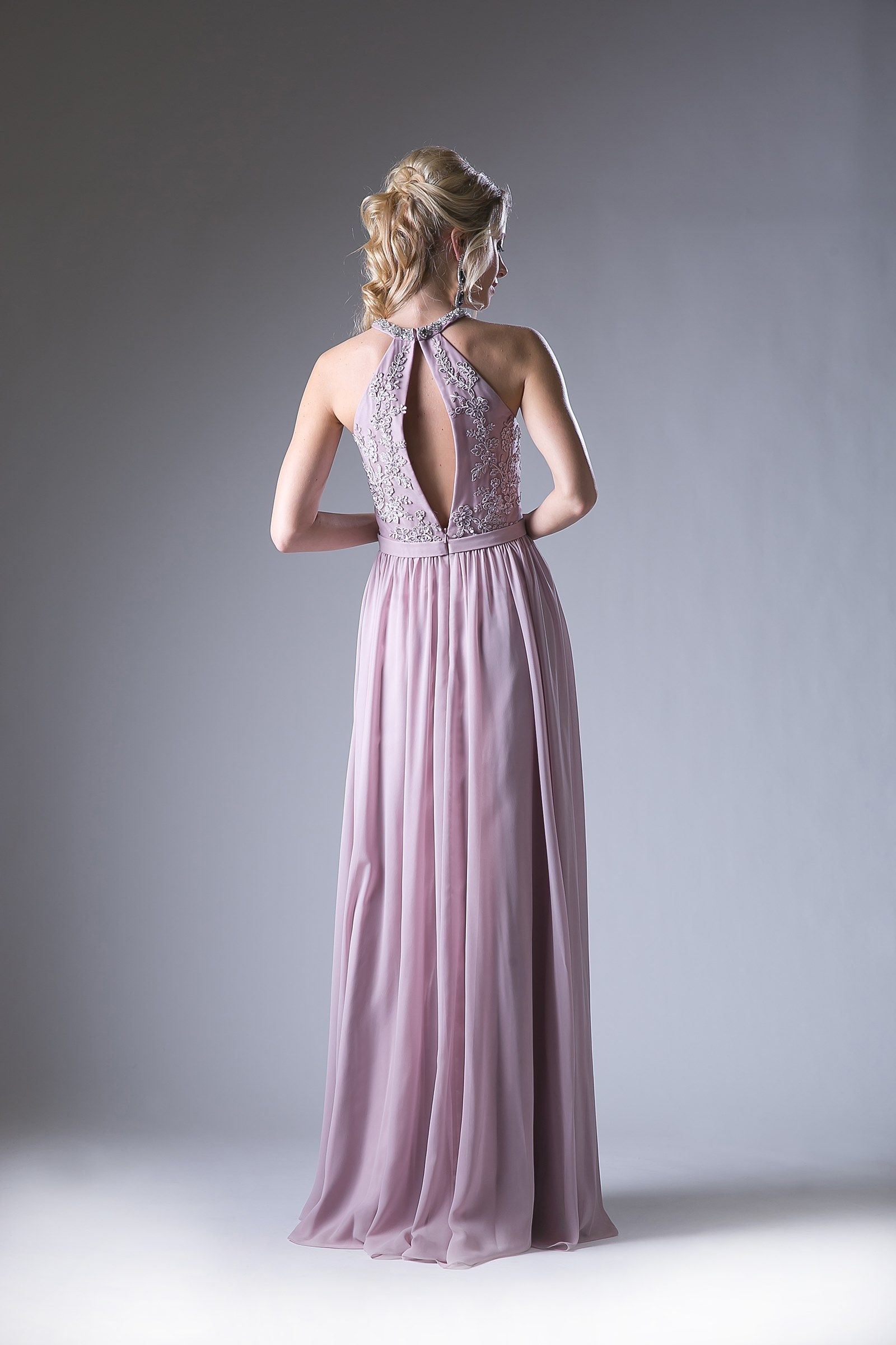 Cinderella Divine -1006 Halter Long A-line Dress