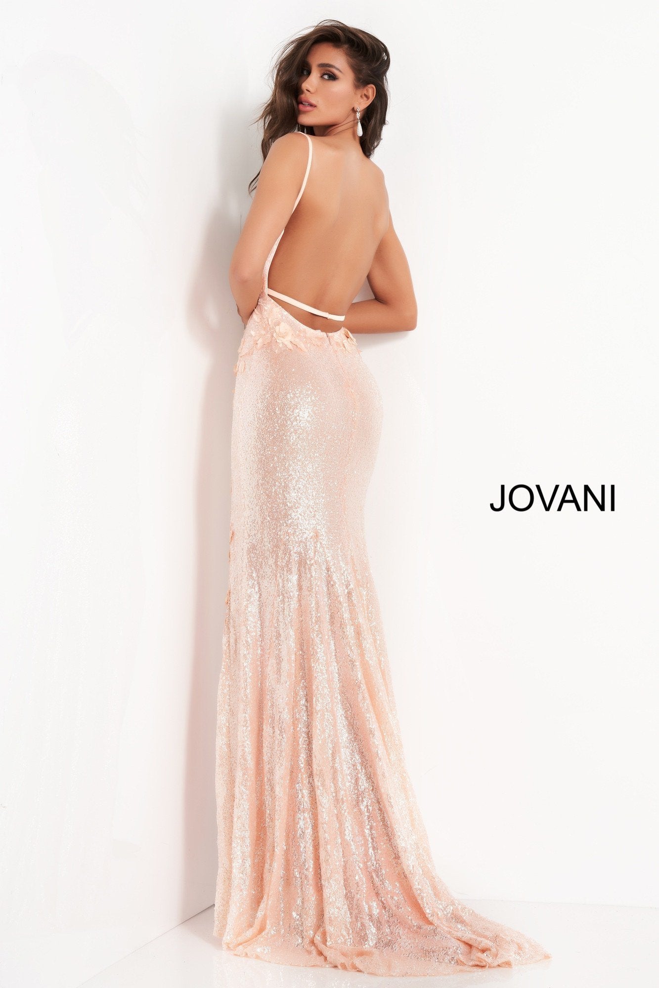 Low Back Sequin Prom Dresses By Jovani -1012