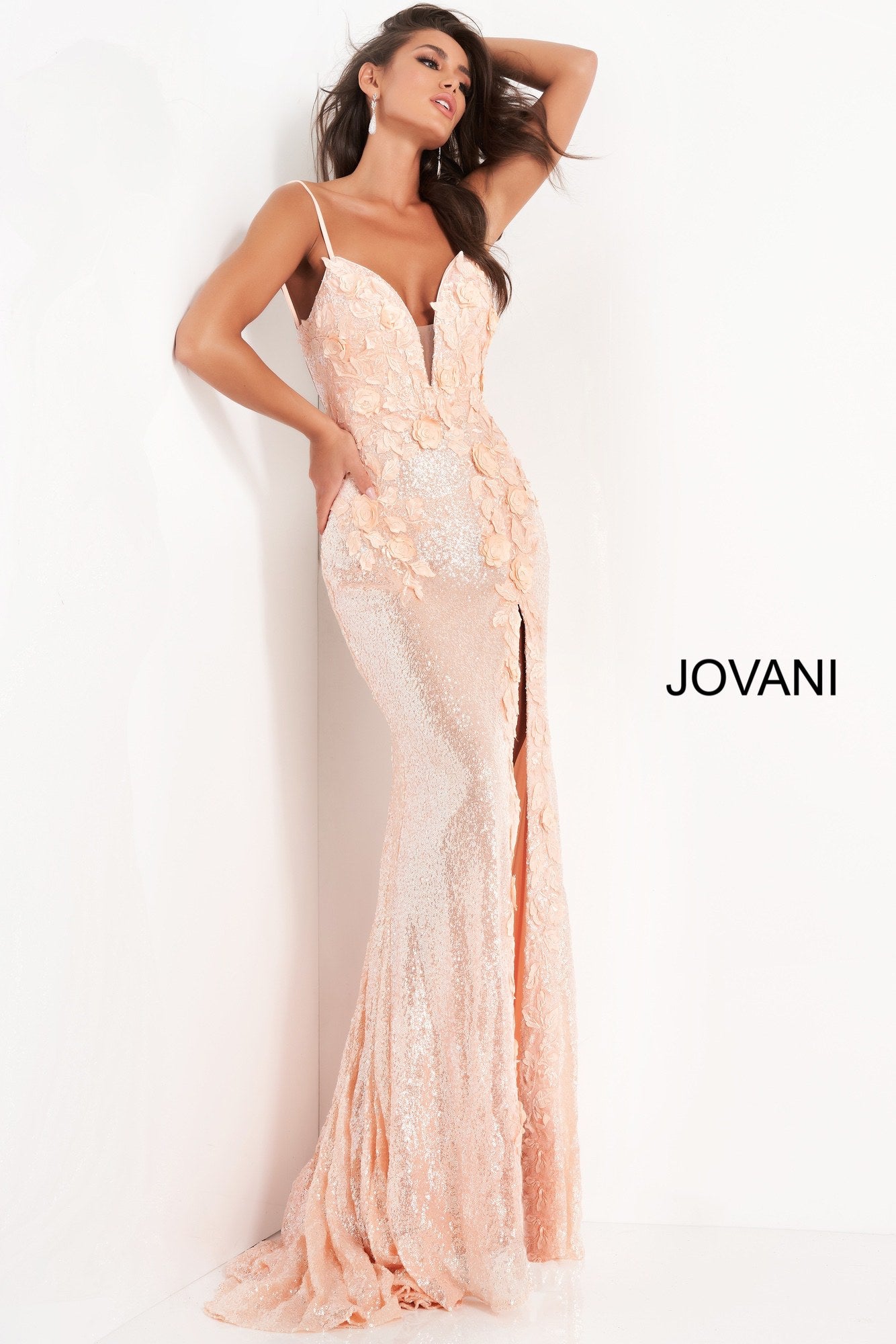 Low Back Sequin Prom Dresses By Jovani -1012