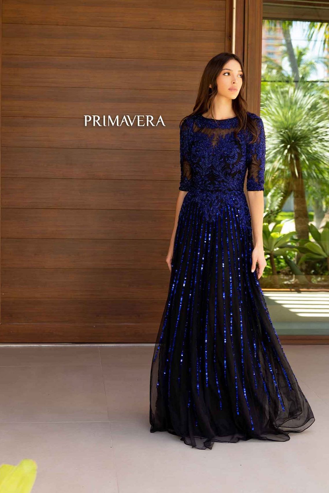 Primavera Couture -13120 Embellished Bodice A-Line Prom Dress