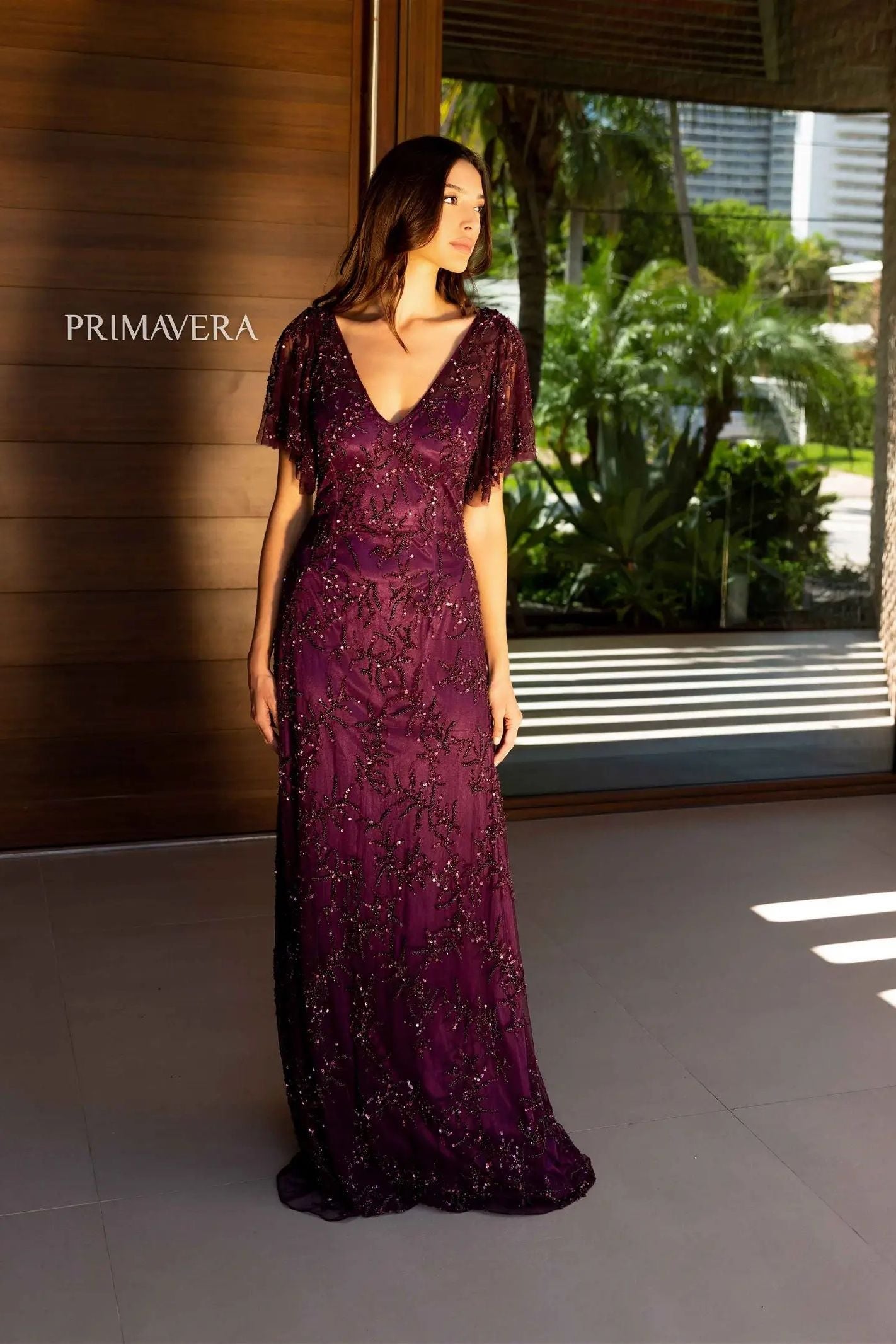 Primavera Couture -13124 Sequin Beaded Prom A-Line Dress