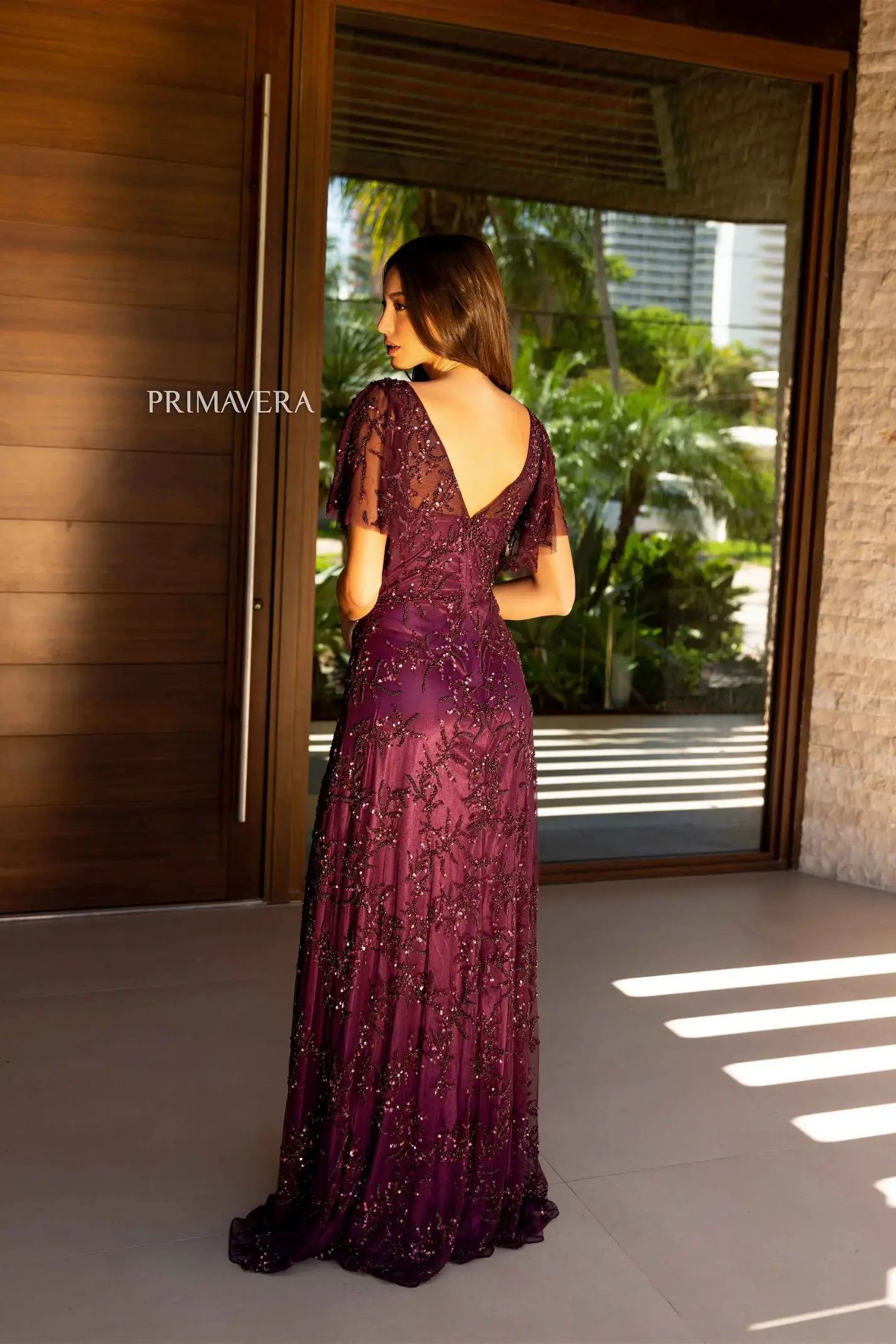 Primavera Couture -13124 Sequin Beaded Prom A-Line Dress