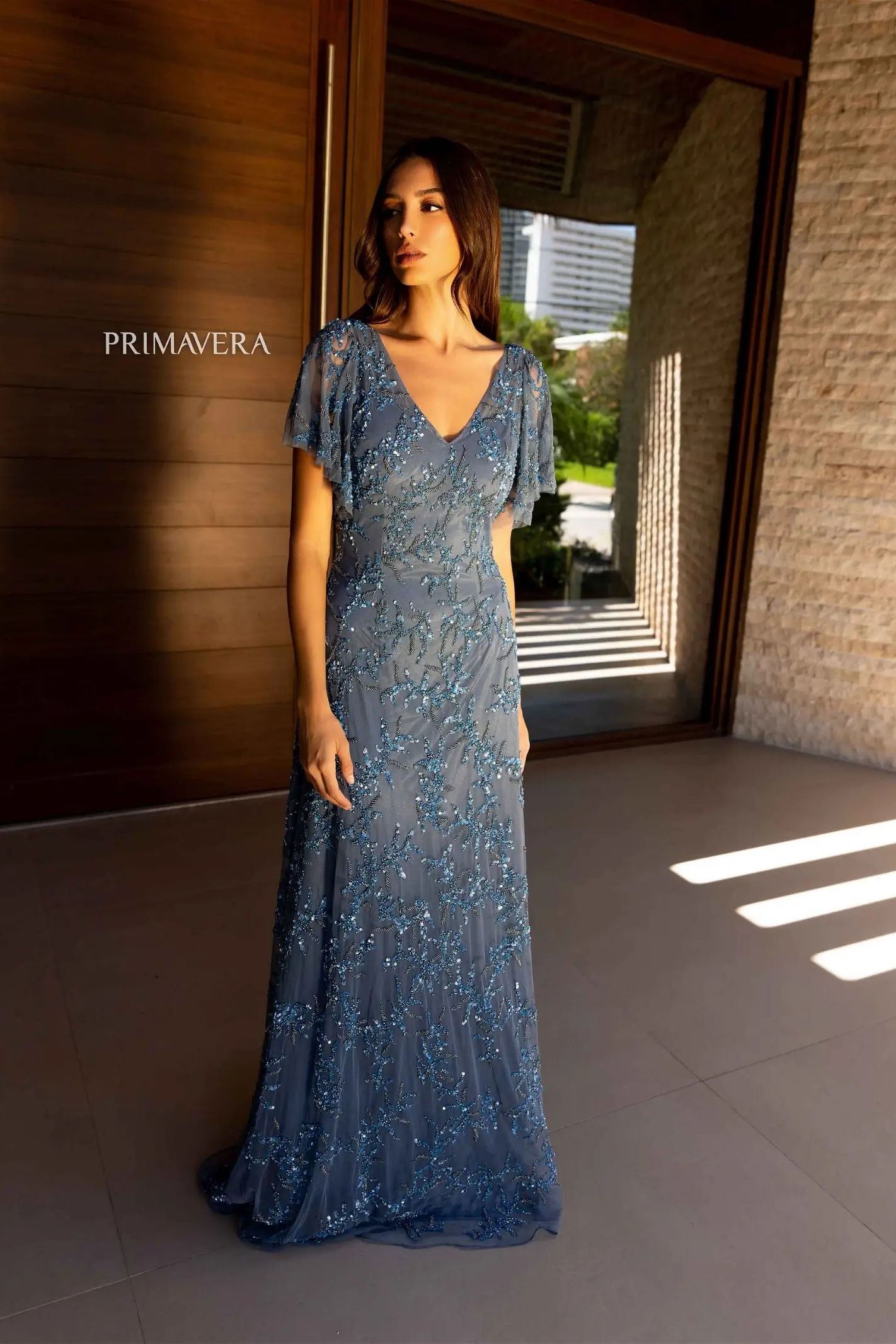 Primavera Couture -13124 Sequin Beaded Prom A-Line Dress