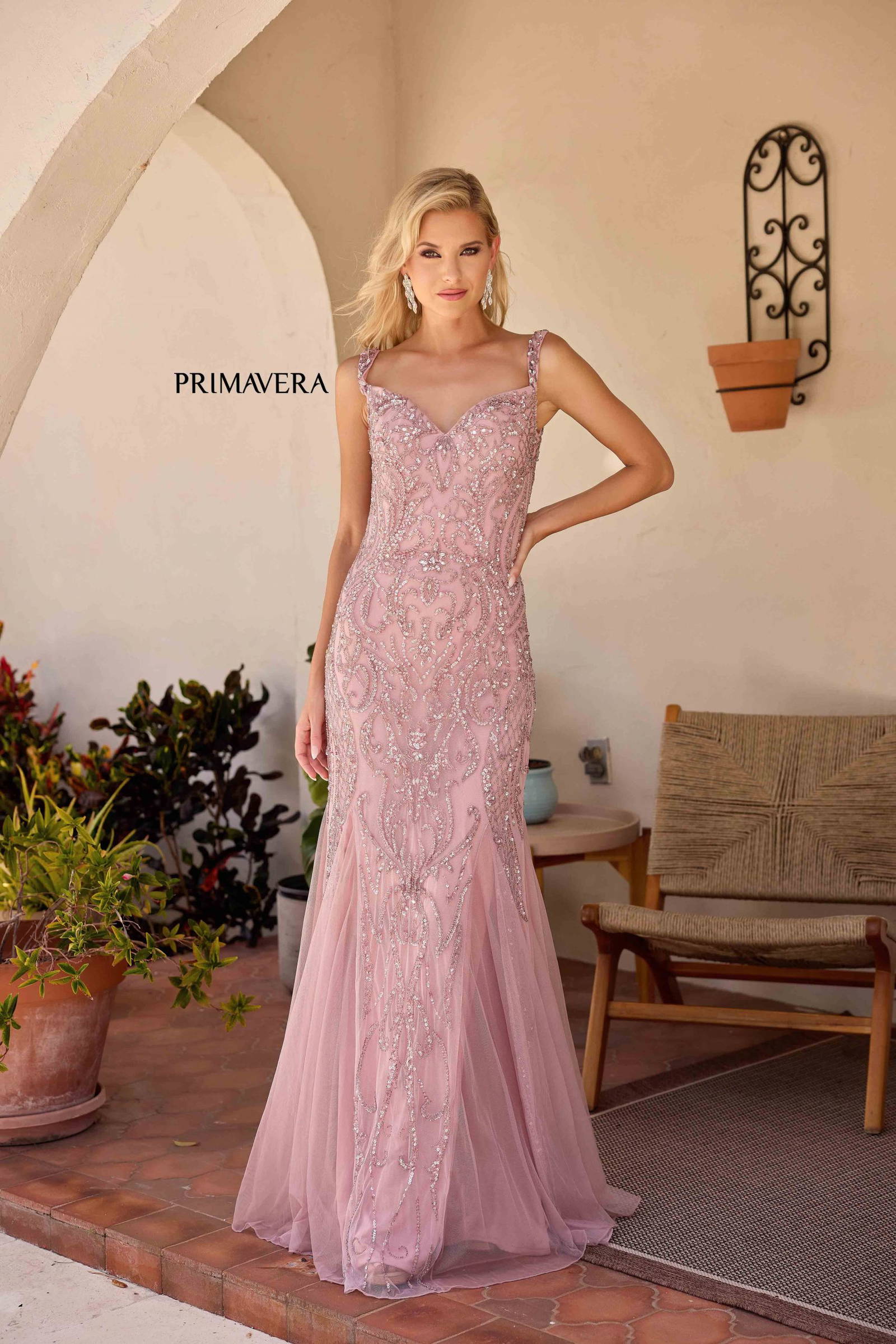 Primavera Couture -13143 Embellished Mermaid Evening Dress