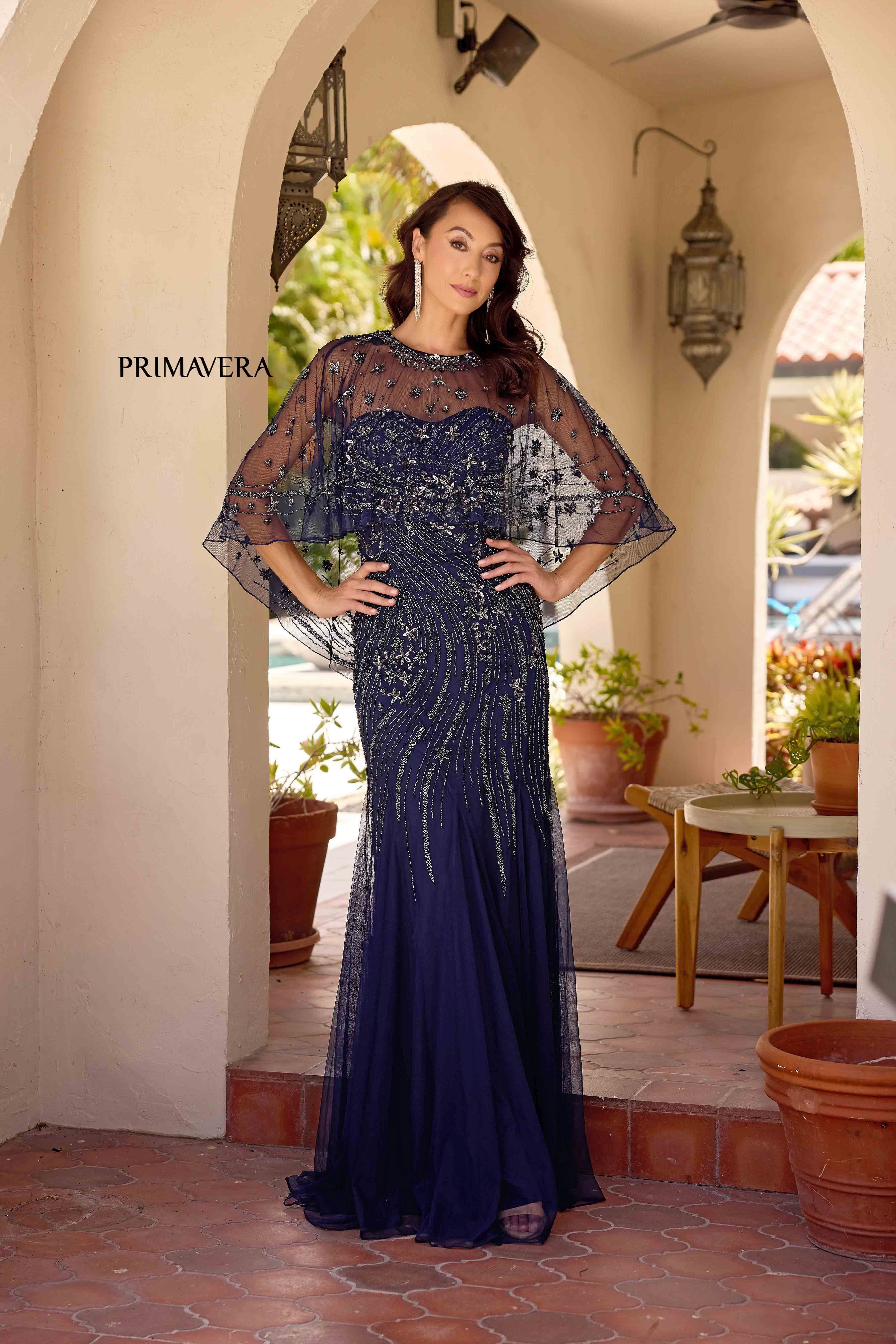 Primavera Couture -13145 Spaghetti Straps Mother Of Bride Evening Gown