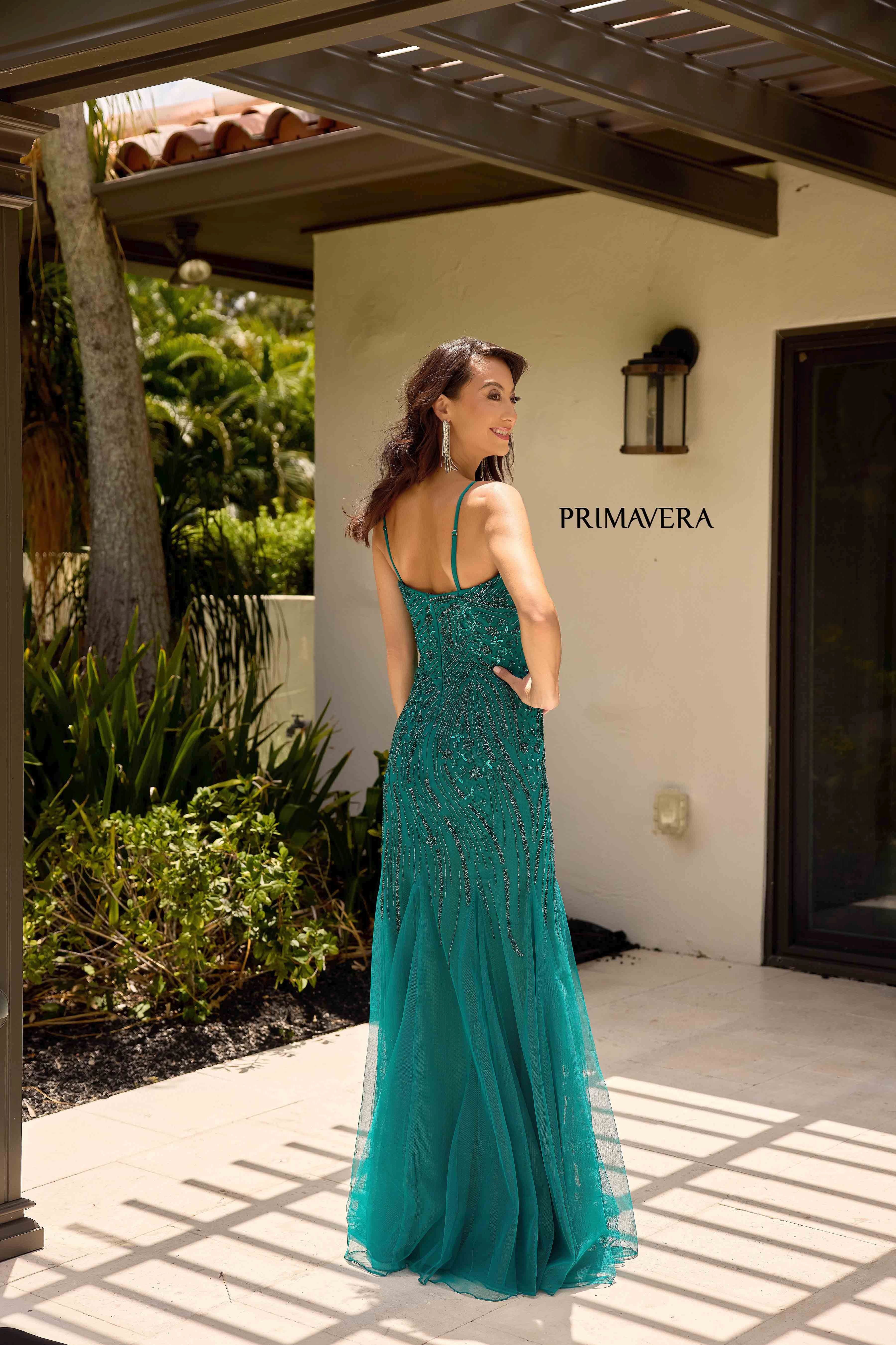 Primavera Couture -13145 Spaghetti Straps Mother Of Bride Evening Gown