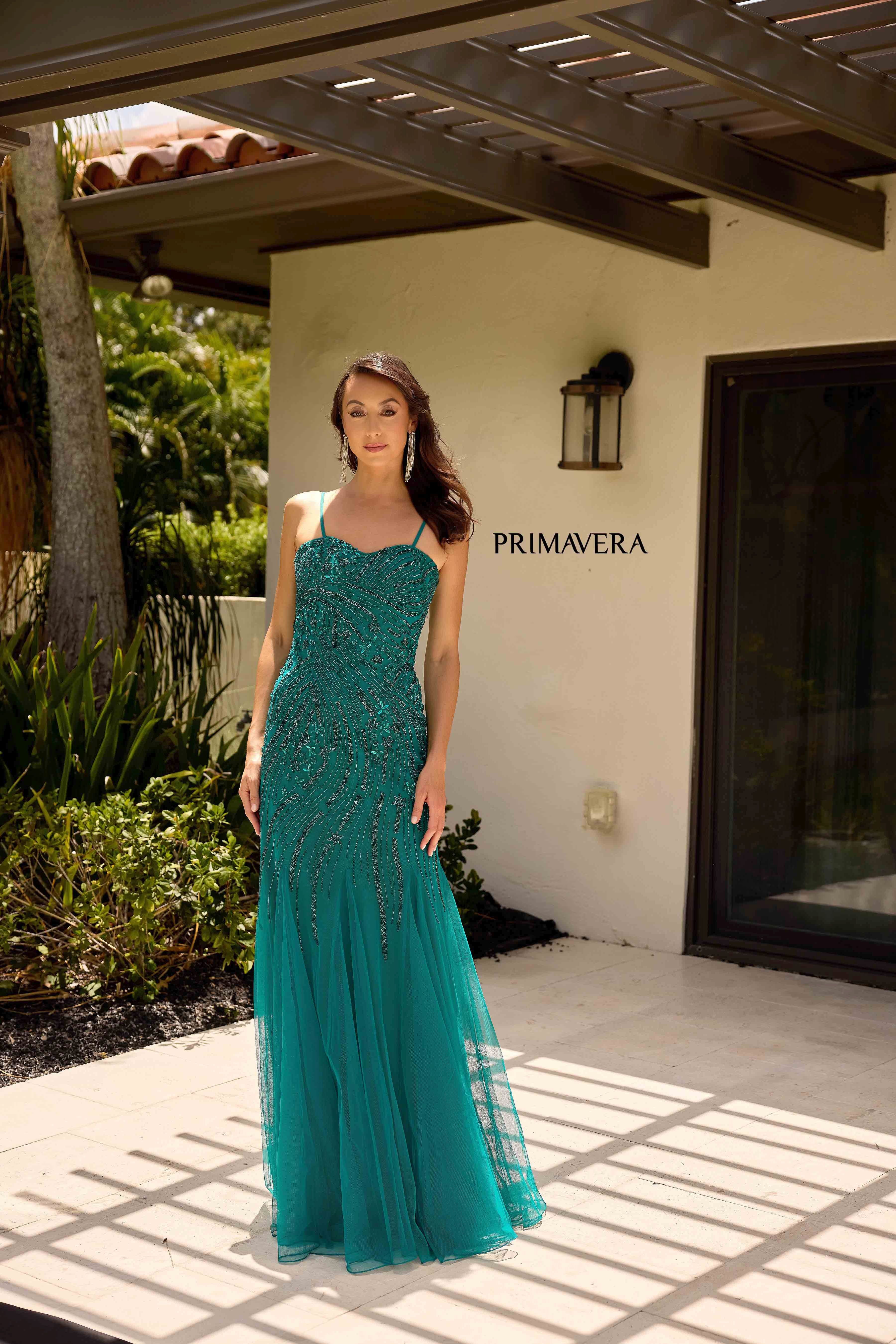 Primavera Couture -13145 Spaghetti Straps Mother Of Bride Evening Gown