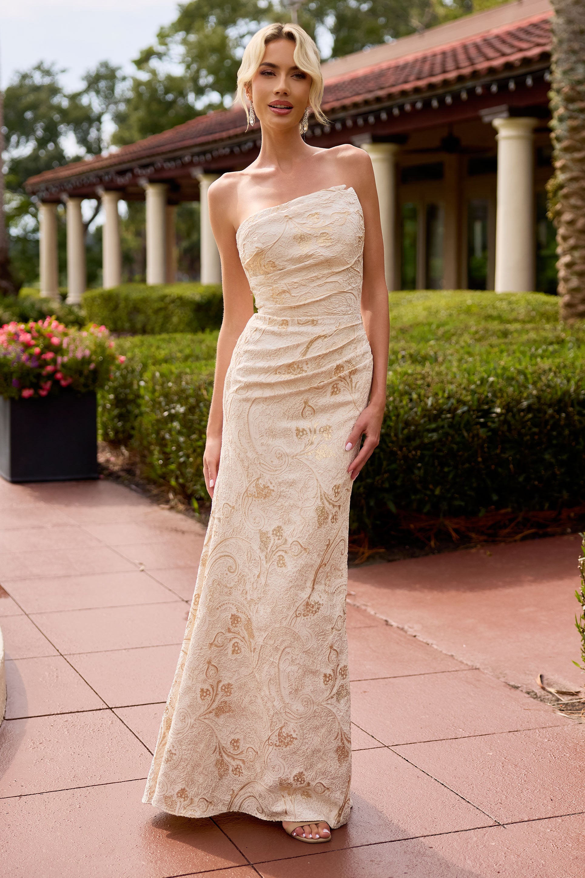 Primavera Couture 13163 Prom Dress - Nude | NewYorkDress
