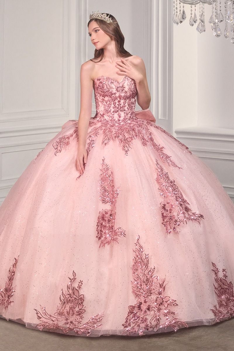 Strapless Layered Ball Gown By Cinderella Divine -15715
