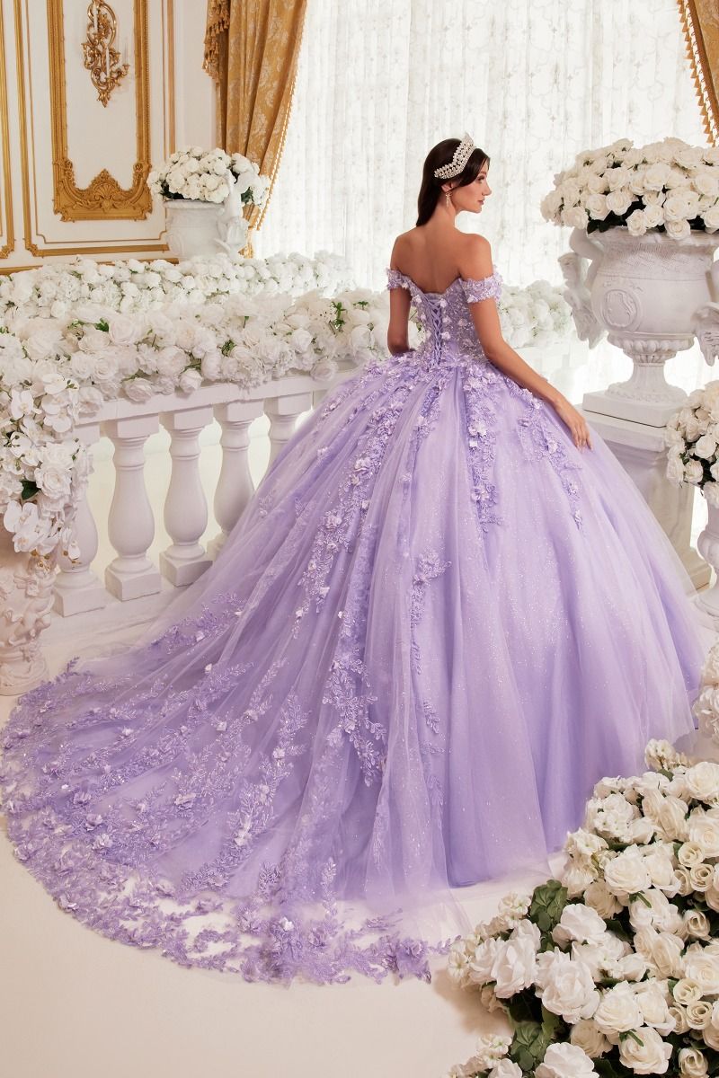 Cinderella Divine –15717 Off Shoulder Quinceanera Ball Gown