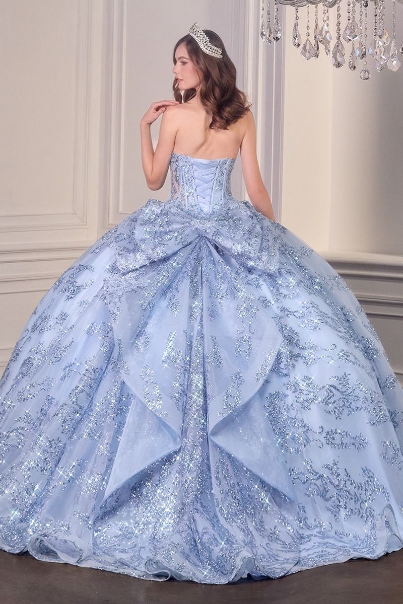 Cinderella Divine -15732 Applique Strapless Bow Ball Gown