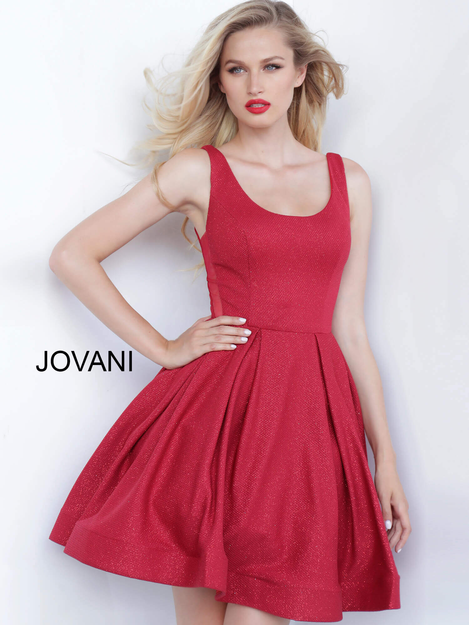 Jovani -1622 A-Line Short Sleeveless Dress