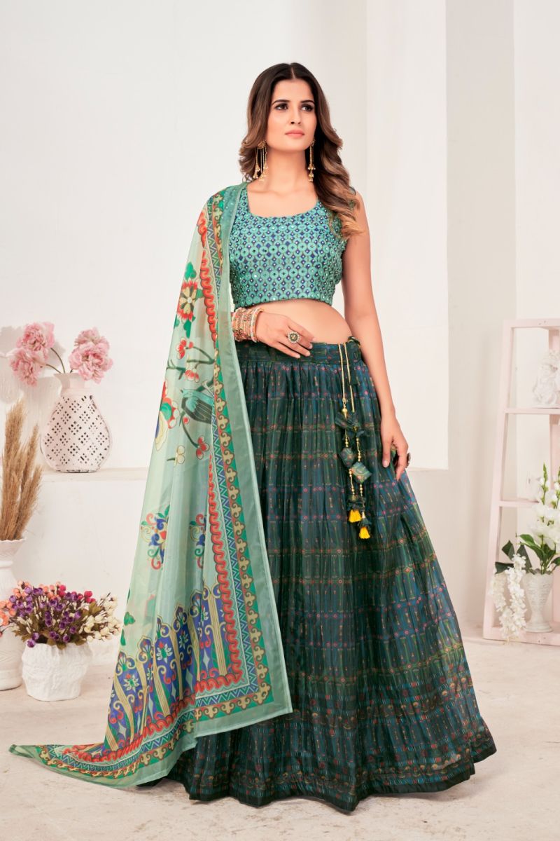 MyFashion -C10594 Classy Hand Embellished With Print Work Blouse