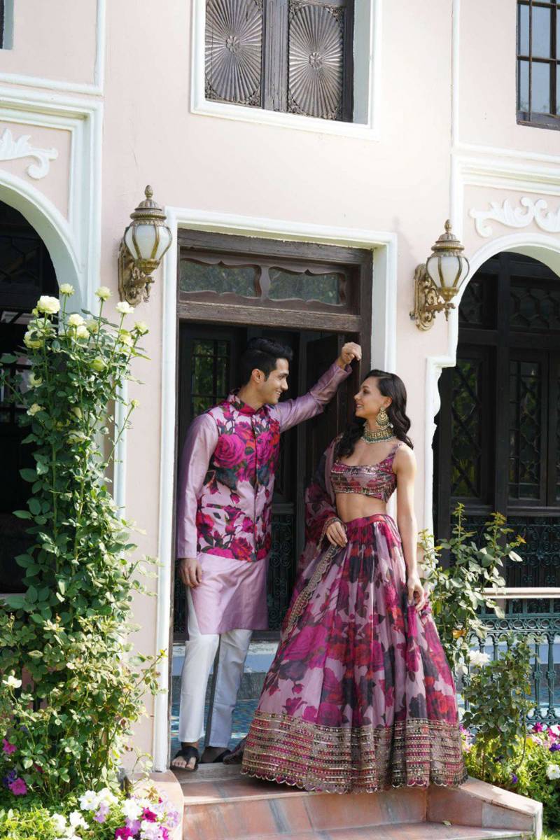 MyFashion -5049 Printed Organza Lehenga Choli Collection