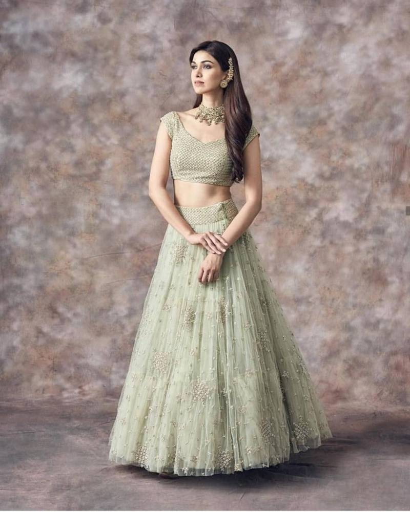 MyFashion -368 Sequins Embroidered Net Lehenga Choli