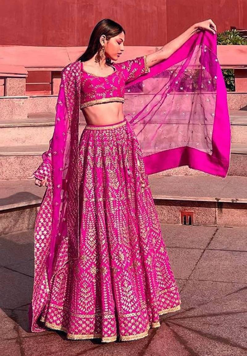 MyFashion -399 Designer Silk Embroidered Lehenga Choli Collection