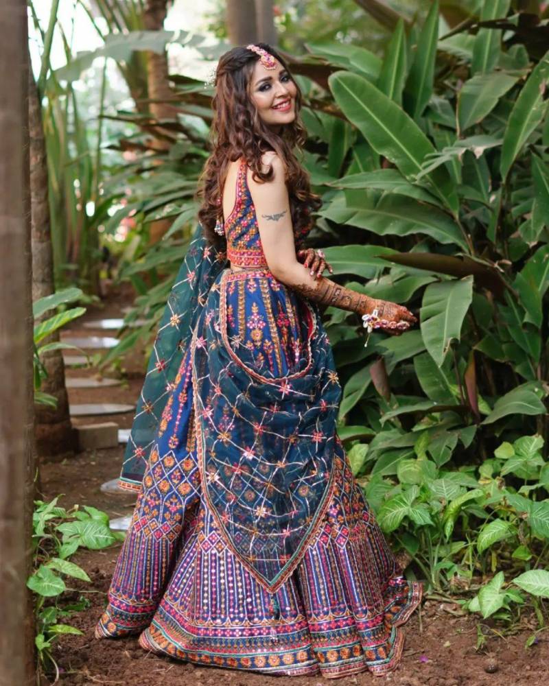 MyFashion -424 Designer Embroidered Chinon Lehenga Choli Collection
