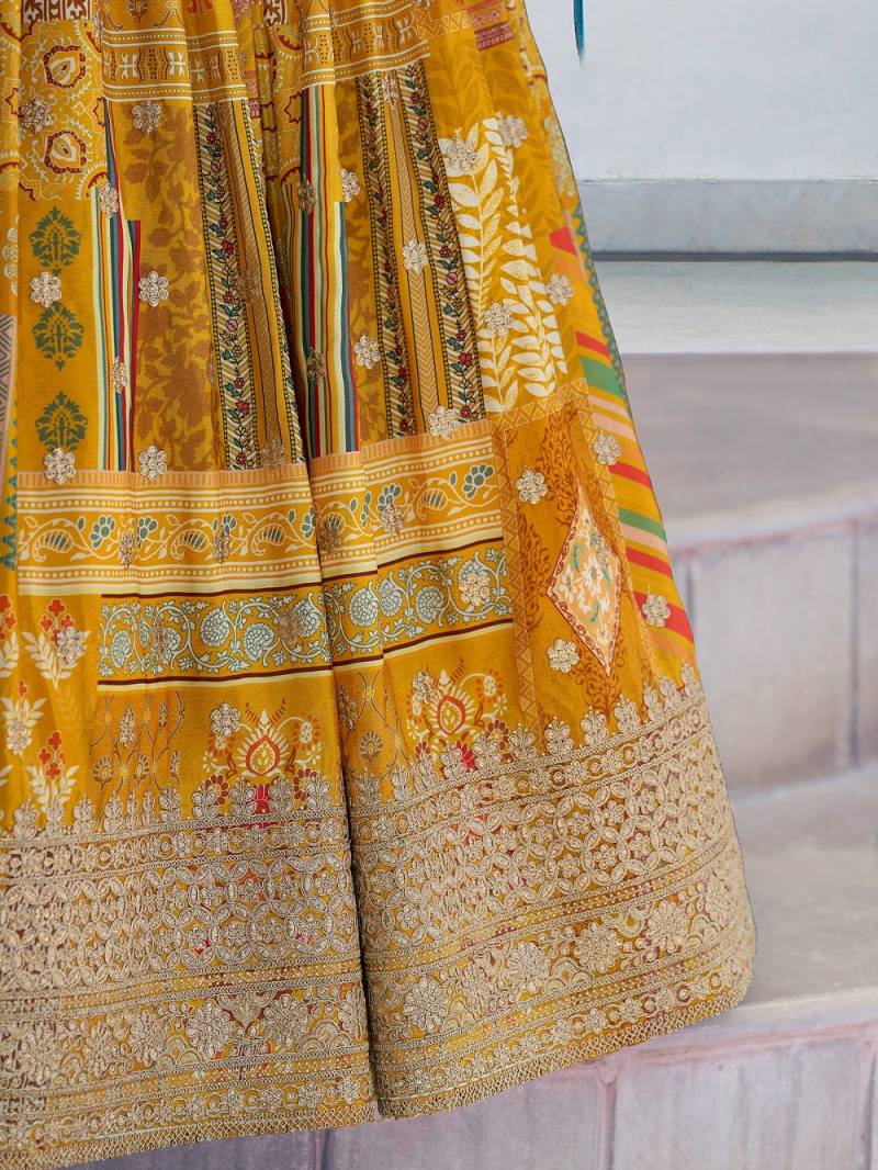 MyFashion -7050 Designer Chinon Embroidered Lehenga Choli