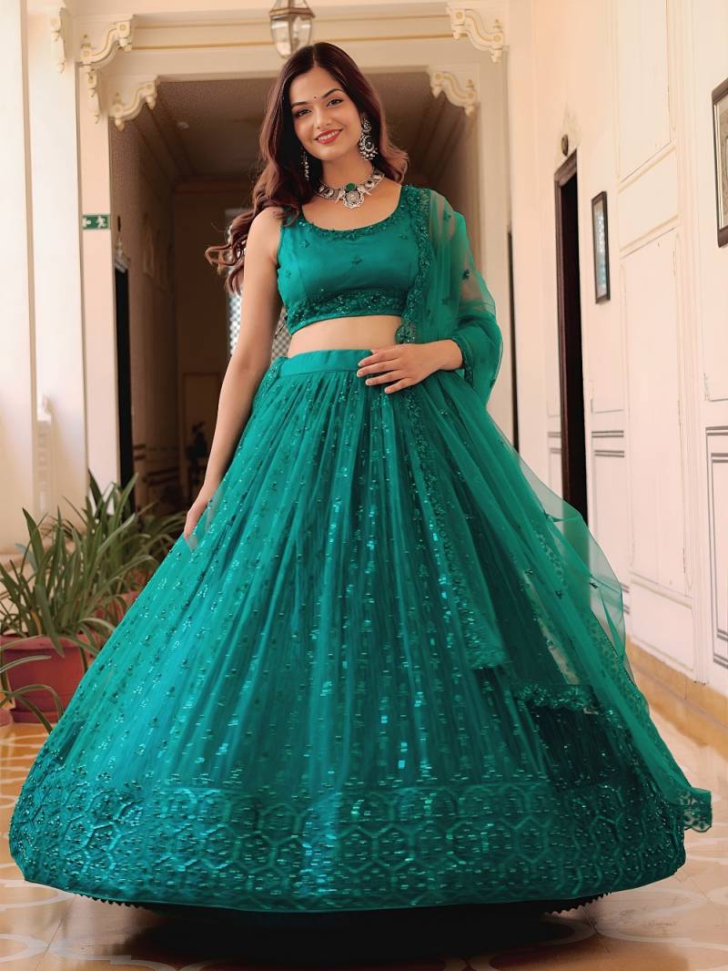 MyFashion -15056 Designer Net Embroidered Lehenga Collection