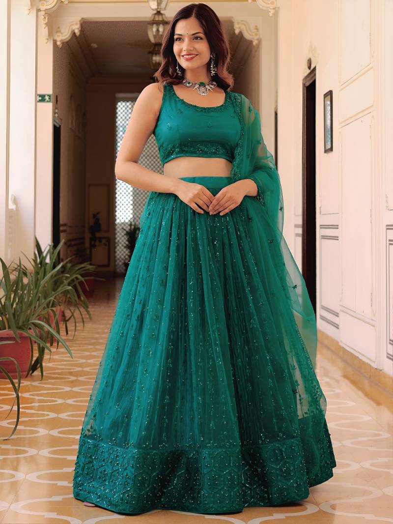 MyFashion -15056 Designer Net Embroidered Lehenga Collection