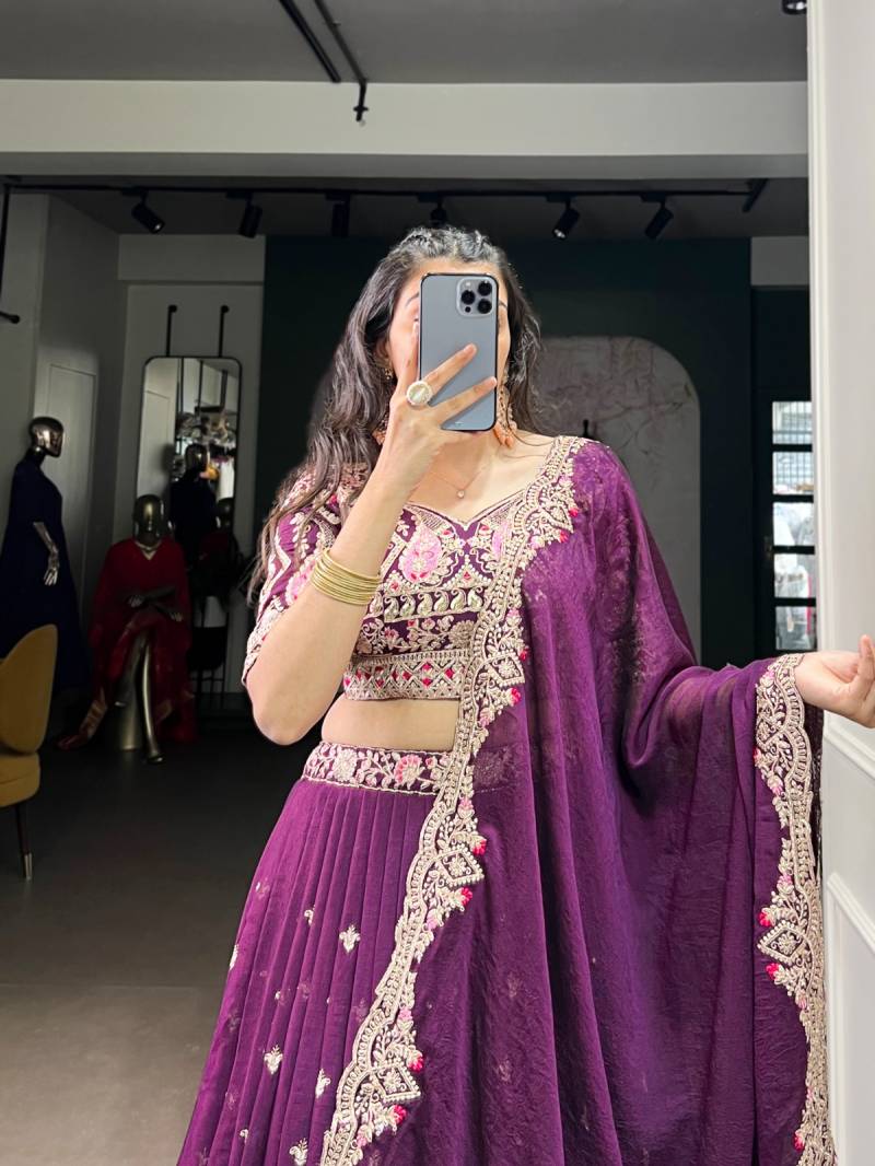 MyFashion -1456 Rangoli Crush Embroidery Worked Lehenga Choli