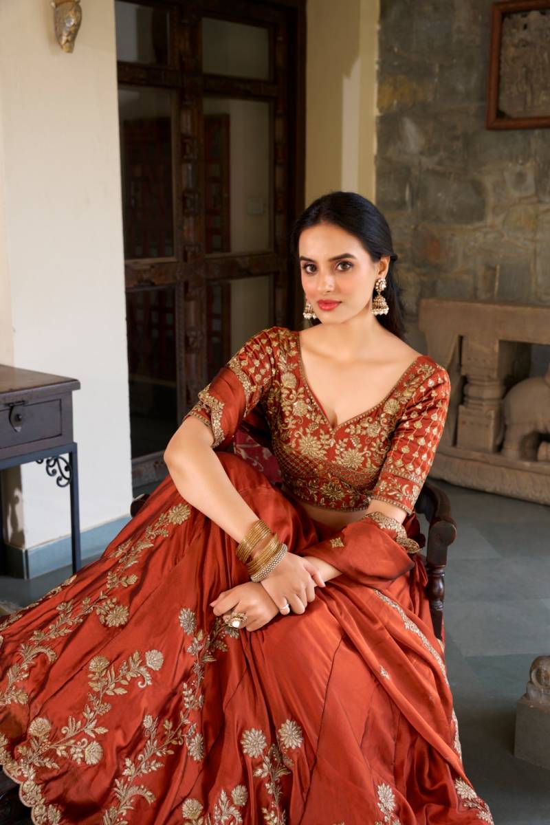 MyFashion -1427 Rangoli Silk Embroidery Worked Designer Lehenga Choli