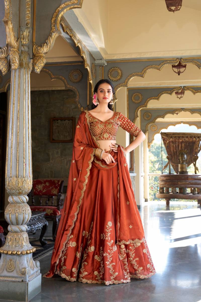MyFashion -1427 Rangoli Silk Embroidery Worked Designer Lehenga Choli