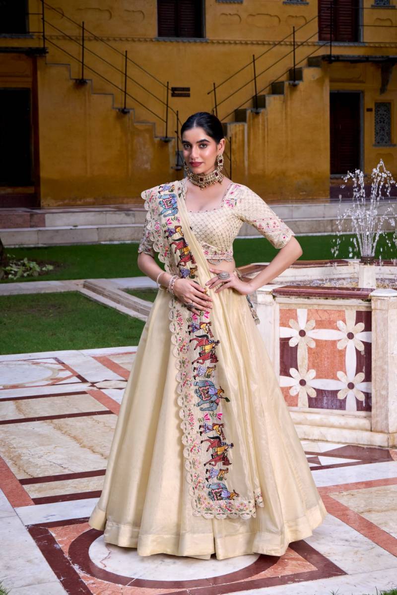 MyFashion -4520 Raspberry Embroidery Worked Plain Lehenga Choli Collection