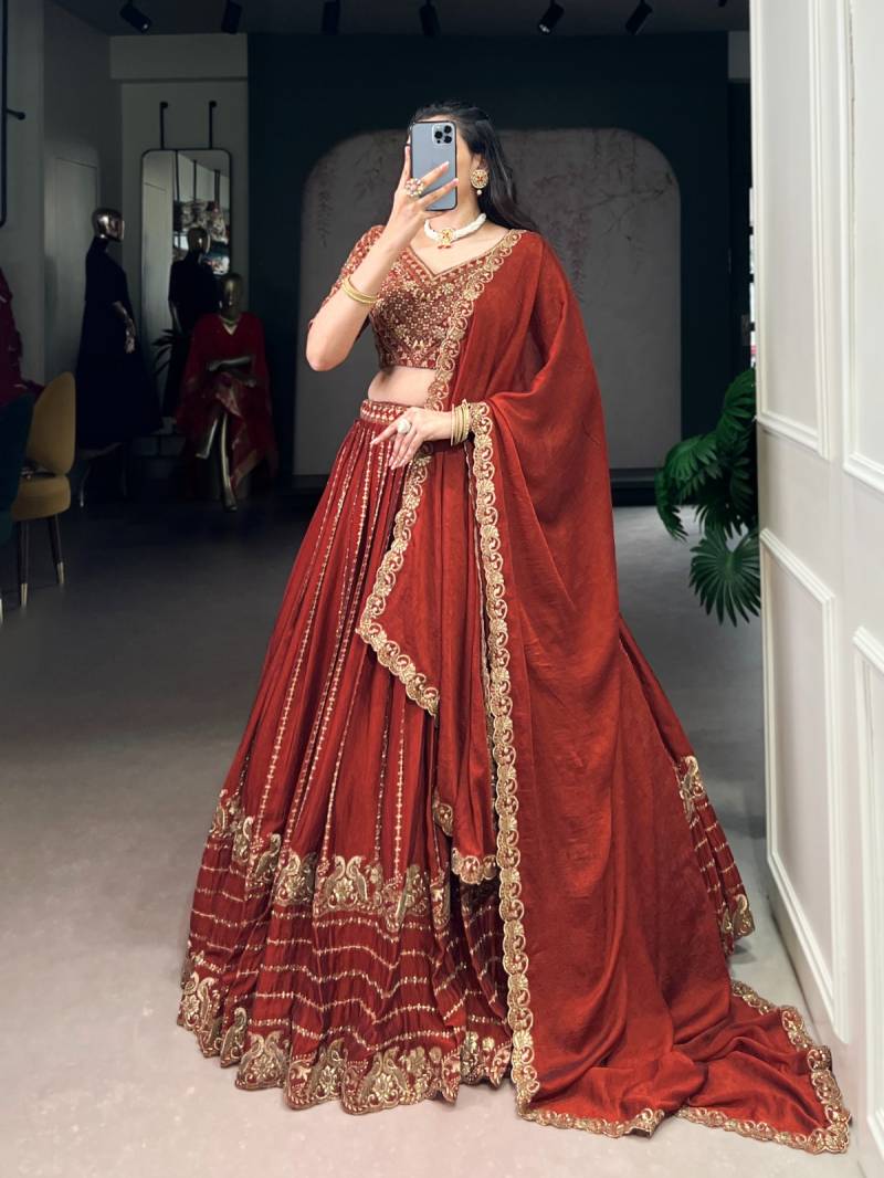 MyFashion -1438 Rangoli Crush Embroidery Worked Designer Lehenga Choli