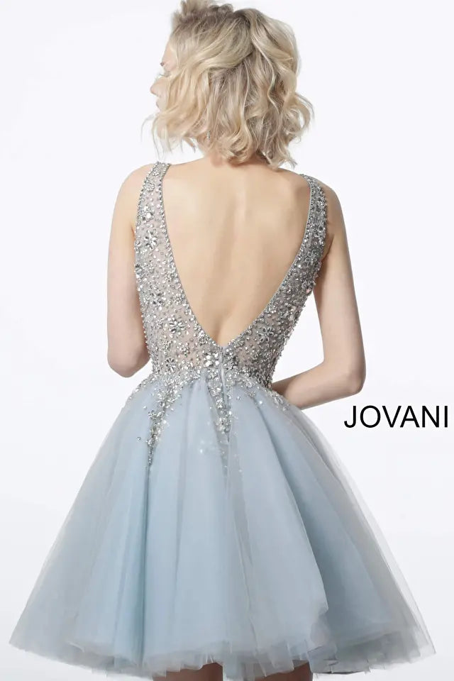 Jovani -1774 Sleeveless Embellished Bodice Cocktail Dress