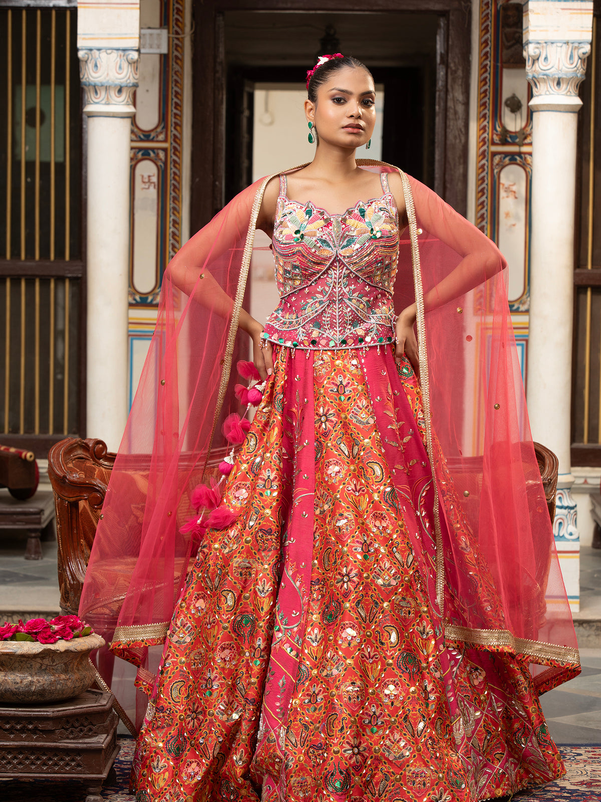 MyFashion -KLS-1496 Multi-Color Silk Lehenga With Sequins