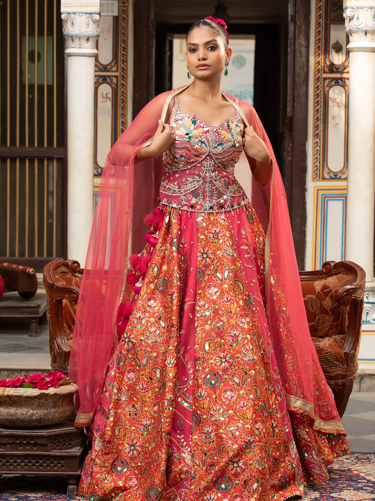 MyFashion -KLS-1496 Multi-Color Silk Lehenga With Sequins
