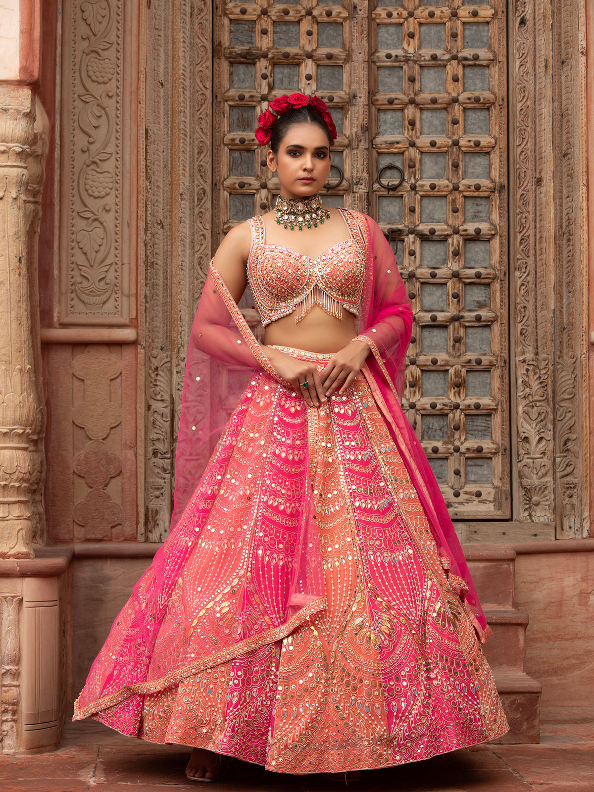 MyFashion -KLS-1503 Multi-Color Party Silk Lehenga
