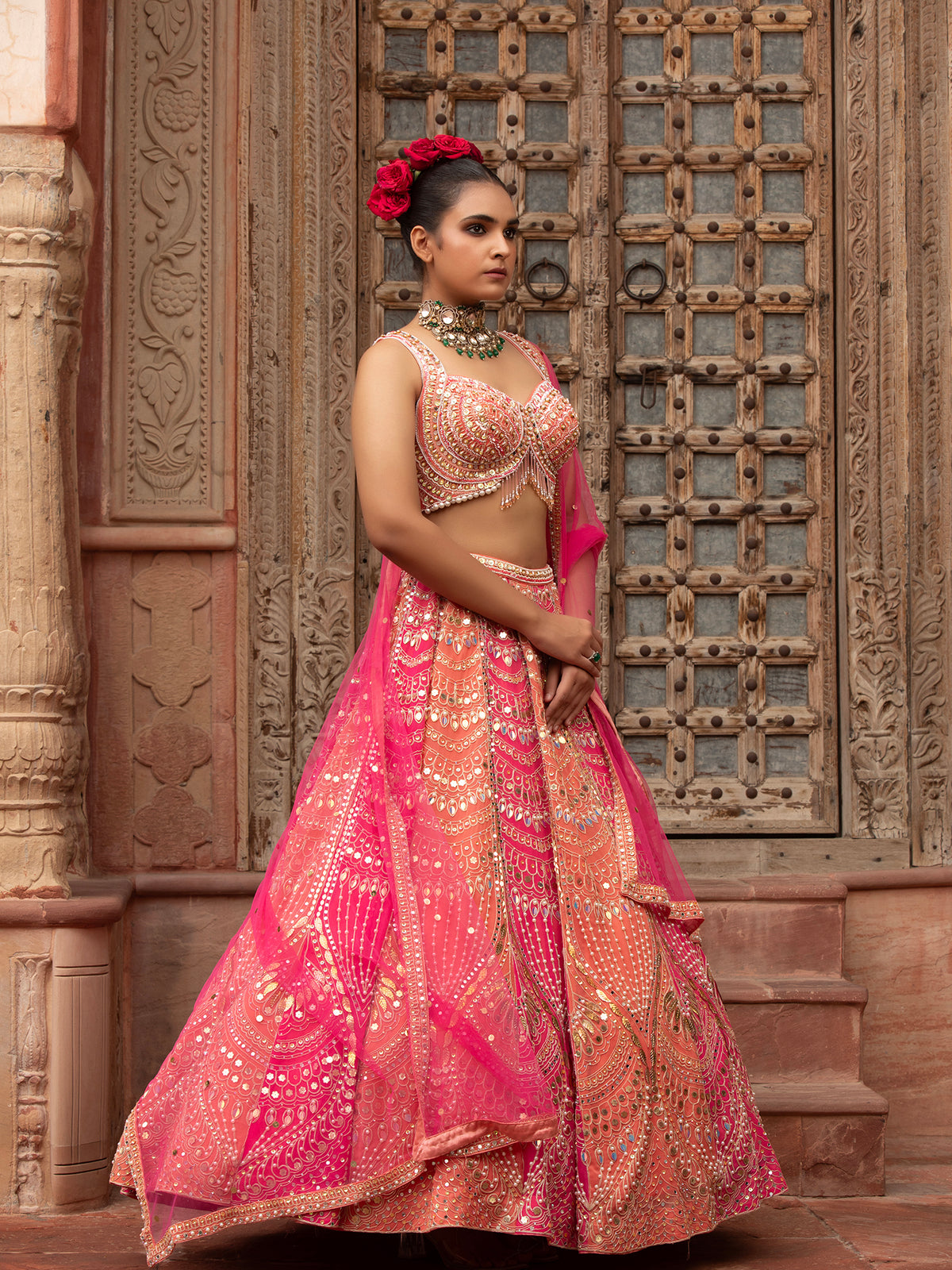 MyFashion -KLS-1503 Multi-Color Party Silk Lehenga