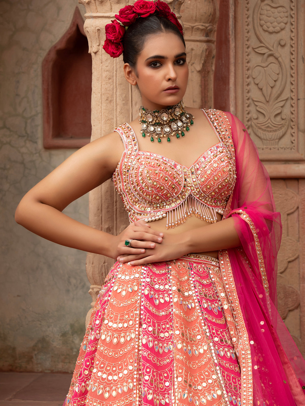 MyFashion -KLS-1503 Multi-Color Party Silk Lehenga
