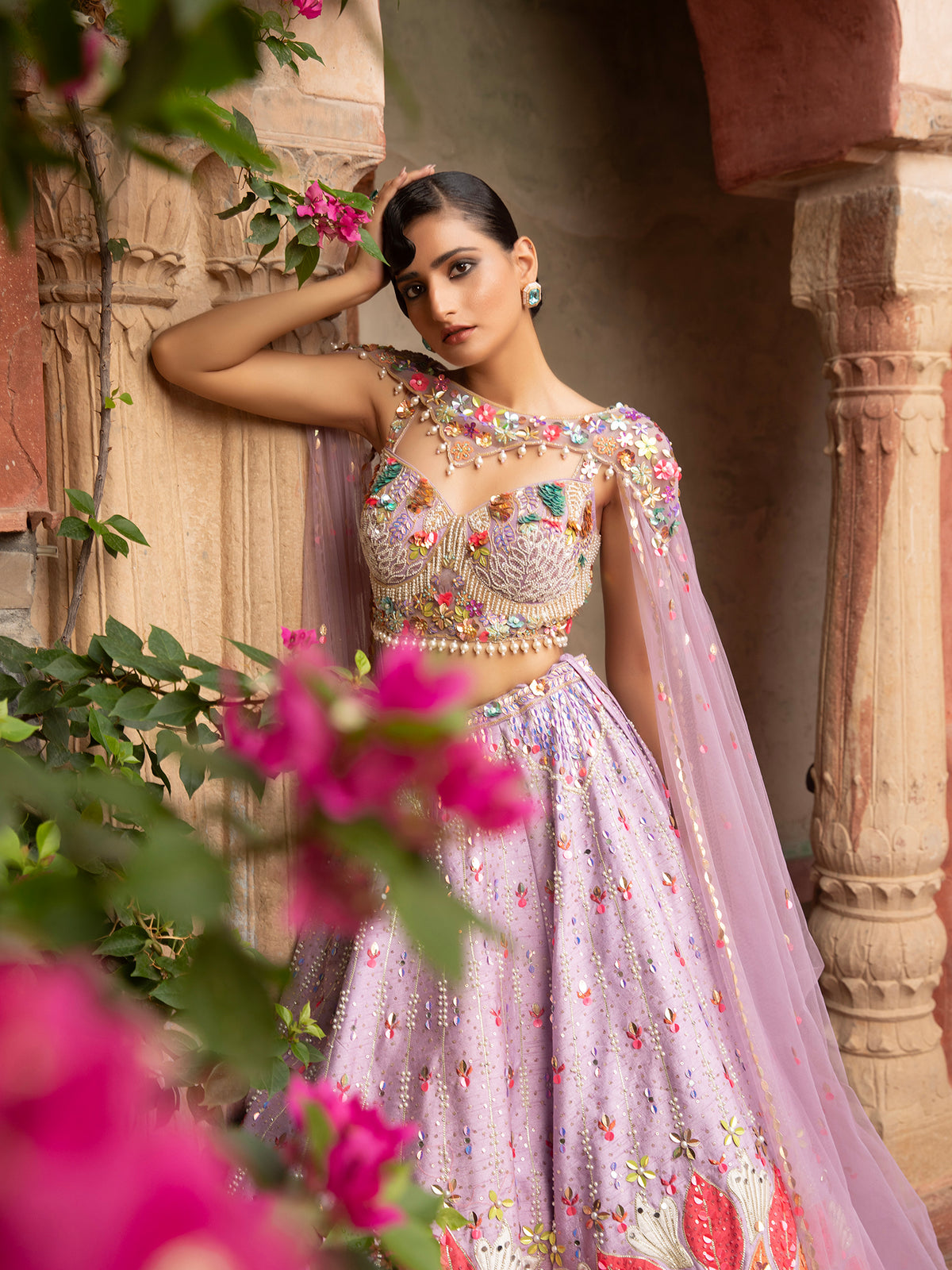 MyFashion -KLS-1499 Light Lavender Silk Lehenga With Applique