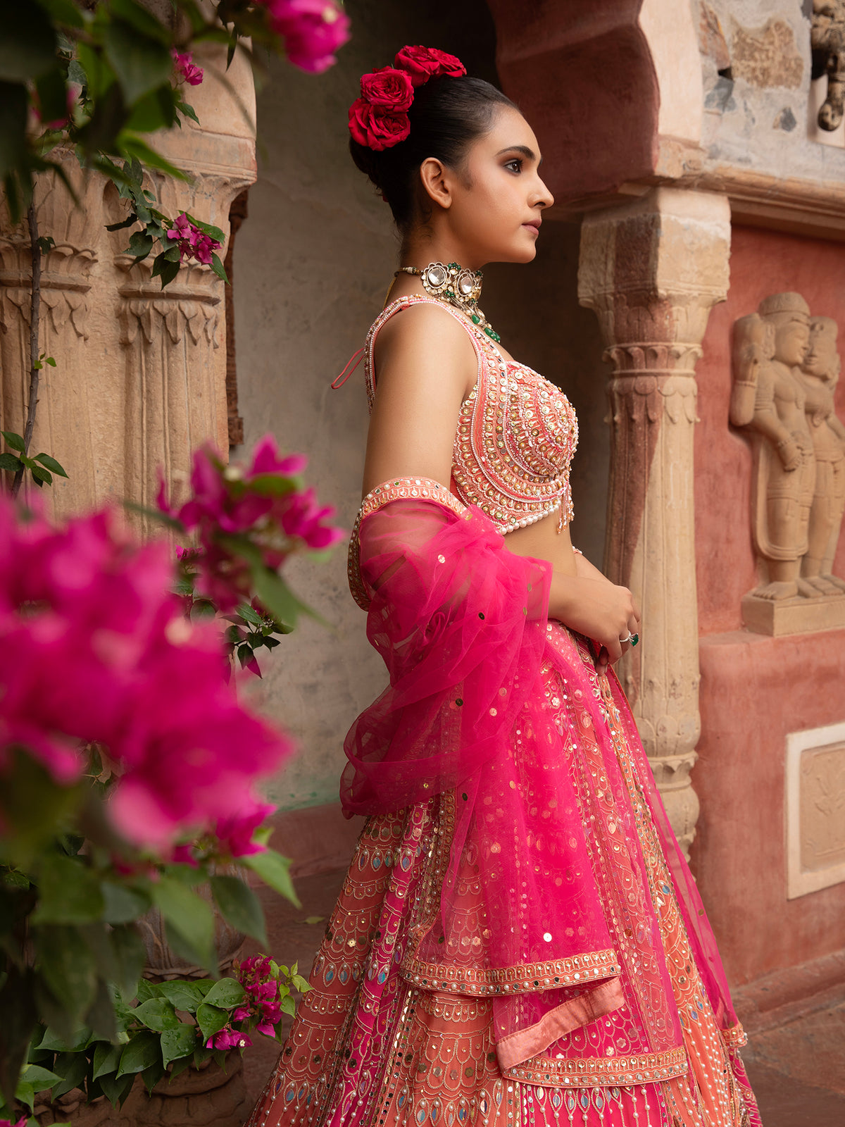 MyFashion -KLS-1503 Multi-Color Party Silk Lehenga
